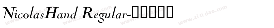 NicolasHand Regular字体转换